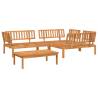 4 Piece Garden Pallet Sofa Set | Solid Acacia Wood Furniture