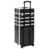 Make-Up Trolley Aluminium Black Crocodile Pattern - HipoMarket