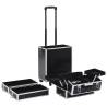 Make-Up Trolley Aluminium Black Crocodile Pattern - HipoMarket