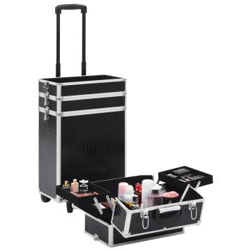 Make-Up Trolley Aluminium Black Crocodile Pattern - HipoMarket