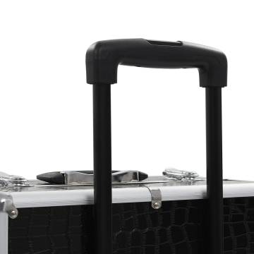 Make-Up Trolley Aluminium Black Crocodile Pattern - HipoMarket