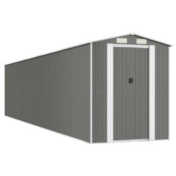 Light Grey Garden Shed - Durable Galvanised Steel Storage