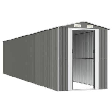 Light Grey Garden Shed - Durable Galvanised Steel Storage