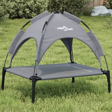 Dog Bed with Canopy - Durable Anthracite Oxford Fabric