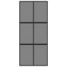 Black Sliding Door 90x205 cm - Tempered Glass & Aluminium