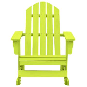 Garden Adirondack Rocking Chair - Solid Fir Wood - Green