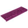 Violet Carpet Stair Treads - 15 pcs | Non-Slip & Washable