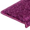 Violet Carpet Stair Treads - 15 pcs | Non-Slip & Washable