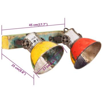 Industrial Wall Lamp Multicolour 45x25 cm E27 - Hipomarket