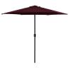 Outdoor Parasol with Aluminium Pole 270x246 cm Bordeaux Red Colour bordeaux red Quantity in Package 1 