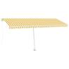 Manual Retractable Awning with LED - Yellow & White 500x300 cm