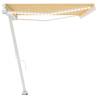 Manual Retractable Awning with LED - Yellow & White 500x300 cm