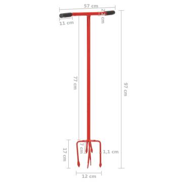 Garden Claw Red Steel | Durable and Ergonomic Cultivator