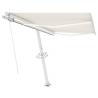 Manual Retractable Awning with LED - Cream 350x250 cm