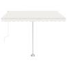 Manual Retractable Awning with LED - Cream 350x250 cm