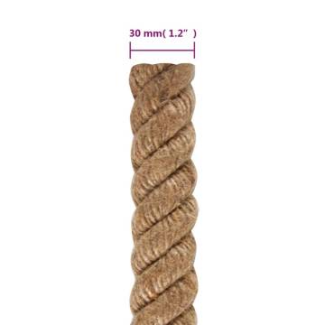 Jute Rope 25m Long 30mm Thick - Versatile Natural Twine