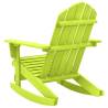 Garden Adirondack Rocking Chair - Solid Fir Wood - Green