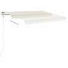 Manual Retractable Awning with LED – 3.5x2.5m Cream