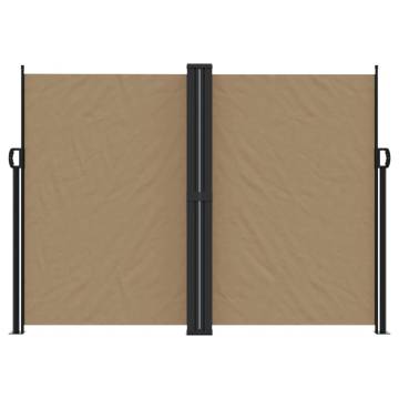 Retractable Side Awning Taupe 180x600 cm | Privacy & Protection