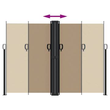 Retractable Side Awning Taupe 180x600 cm | Privacy & Protection