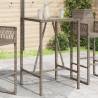 Outdoor Bar Table Grey 70x70x110 cm Poly Rattan Colour grey Size 70 x 70 x 110 cm Quantity in Package 1 