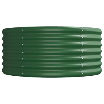 Garden Raised Bed Powder-coated Steel 224x80x36 cm - Green