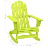 Garden Adirondack Rocking Chair - Solid Fir Wood - Green