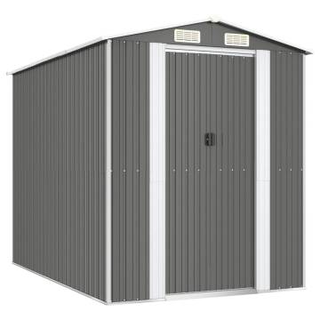 Light Grey Garden Shed - Durable Galvanised Steel Storage