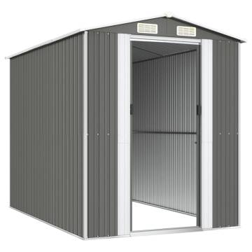 Light Grey Garden Shed - Durable Galvanised Steel Storage