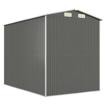 Light Grey Garden Shed - Durable Galvanised Steel Storage