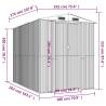 Light Grey Garden Shed - Durable Galvanised Steel Storage