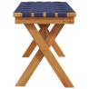 Dark Blue Acacia Garden Bench - Elegant Outdoor Seating