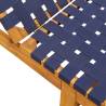 Sun Loungers 2 pcs Dark Blue Solid Wood Acacia & Fabric