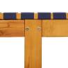 Sun Loungers 2 pcs Dark Blue Solid Wood Acacia & Fabric