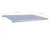 Buy Manual Retractable Awning with LED - Blue & White 5x3 m