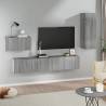 4 Piece TV Cabinet Set Grey Sonoma Engineered Wood Colour grey sonoma Quantity in Package 4 Height 90 cm 