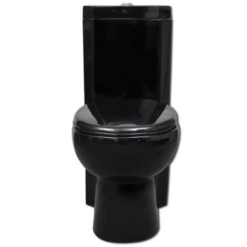 Modern Black Corner Toilet - Stylish & Space-Saving Design