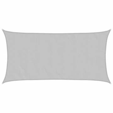 Light Grey Sun Shade Sail 3.5x2m - UV & Water Resistant