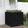 Garden Planter Black 82.5x82.5x78 cm Solid Wood Pine Colour black pine Size 82.5 x 82.5 x 78 cm Quantity in Package 1 