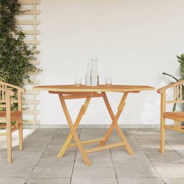 Folding Garden Table 120x120 cm - Solid Teak Wood