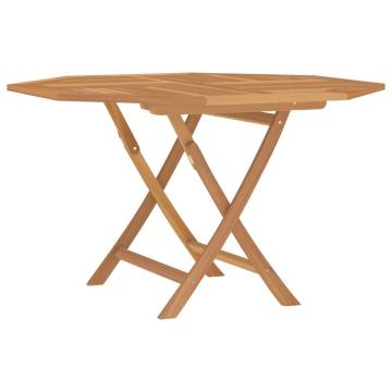 Folding Garden Table 120x120 cm - Solid Teak Wood