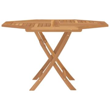 Folding Garden Table 120x120 cm - Solid Teak Wood