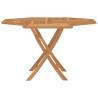 Folding Garden Table 120x120 cm - Solid Teak Wood