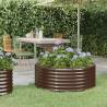 Garden Raised Bed Powder-coated Steel 100x100x36 cm Brown Colour brown Size 100 x 100 x 36 cm Quantity in Package 1 