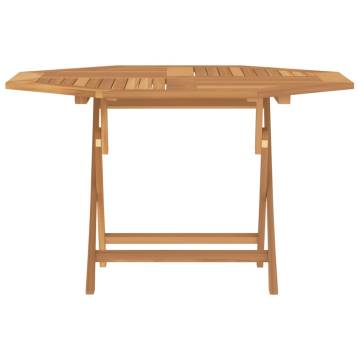 Folding Garden Table 120x120 cm - Solid Teak Wood