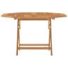 Folding Garden Table 120x120 cm - Solid Teak Wood