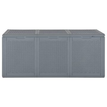 Garden Storage Box Grey PP Rattan 270 L | Hipomarket UK