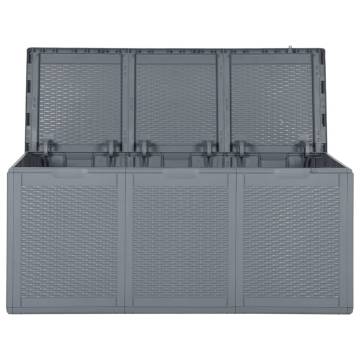 Garden Storage Box Grey PP Rattan 270 L | Hipomarket UK