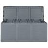 Garden Storage Box Grey PP Rattan 270 L | Hipomarket UK