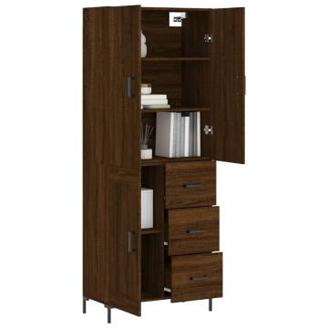 Stylish Highboard Brown Oak - Engineered Wood | Hipomarket